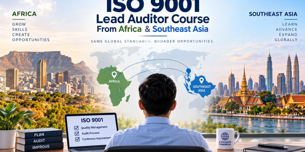 ISO 9001 Lead Auditor Course for candidates across Africa and Southeast Asia, representing global quality auditing skills and training opportunities. ChatGPT can make mistakes. Check important info.