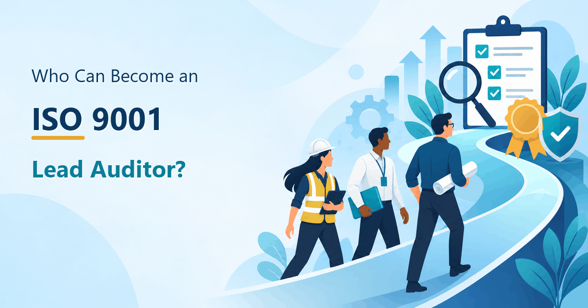 Professionals from engineering, operations, and quality backgrounds progressing toward becoming ISO 9001 lead auditors